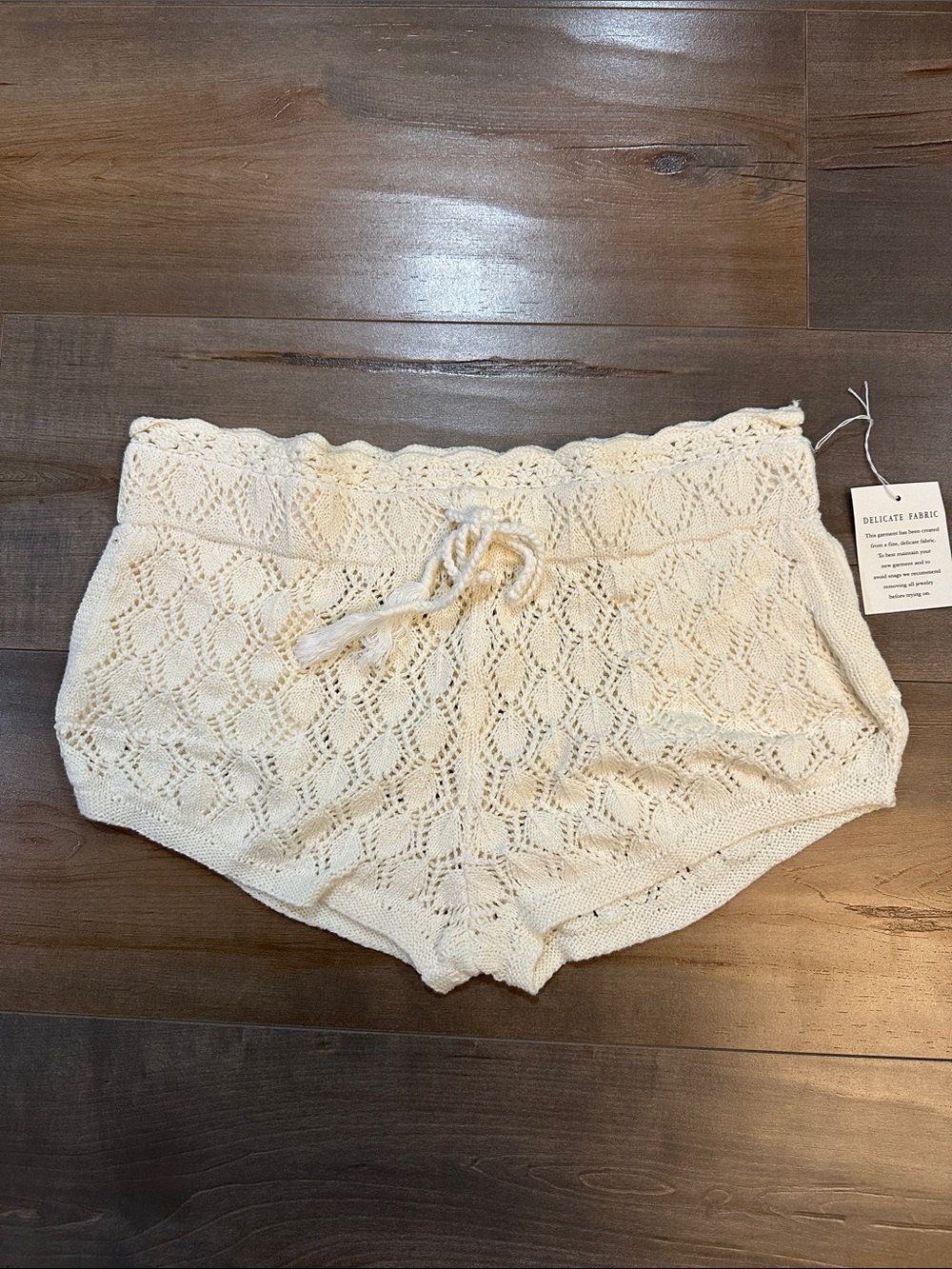 Victoria's Secret Cream Crochet Swim Coverup Shorts